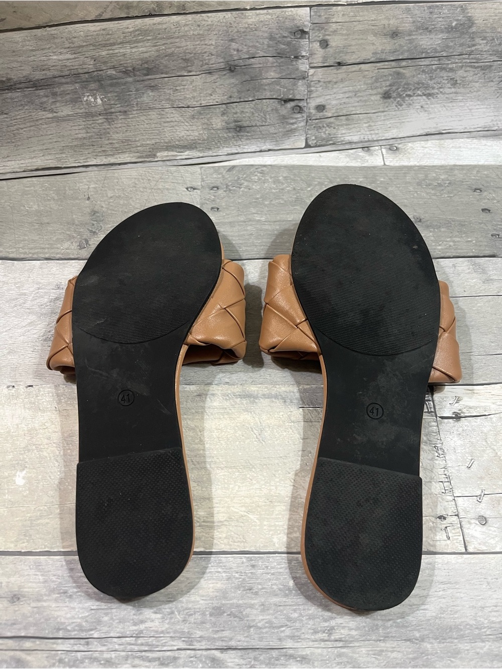 Woven Slide Sandals in Brown - Women's Casual Slip-Ons - Picture 6 of 7